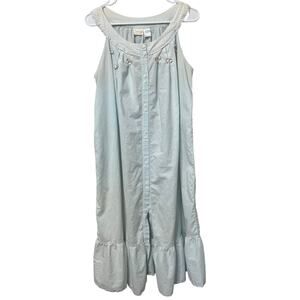 Intimate Moods Women’s Vintage Nightgown Sz Large Pale Blue Cottagecore Cotton